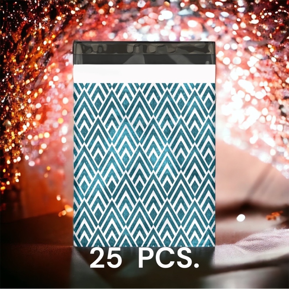 25 10X13 Poly Mailers, Geometric Chevron, Shipping Envelopes PRICE IS FIRM - Picture 8 of 8